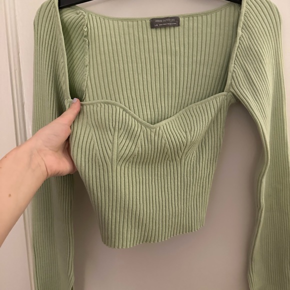 Urban outfitters Juliet portrait long sleeve green top - Picture 2 of 5